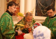 Преосвященнейший Мстислав, епископ Тихвинский и Лодейнопольский, совершил Божественную Литургию в дер. Надкопанье
